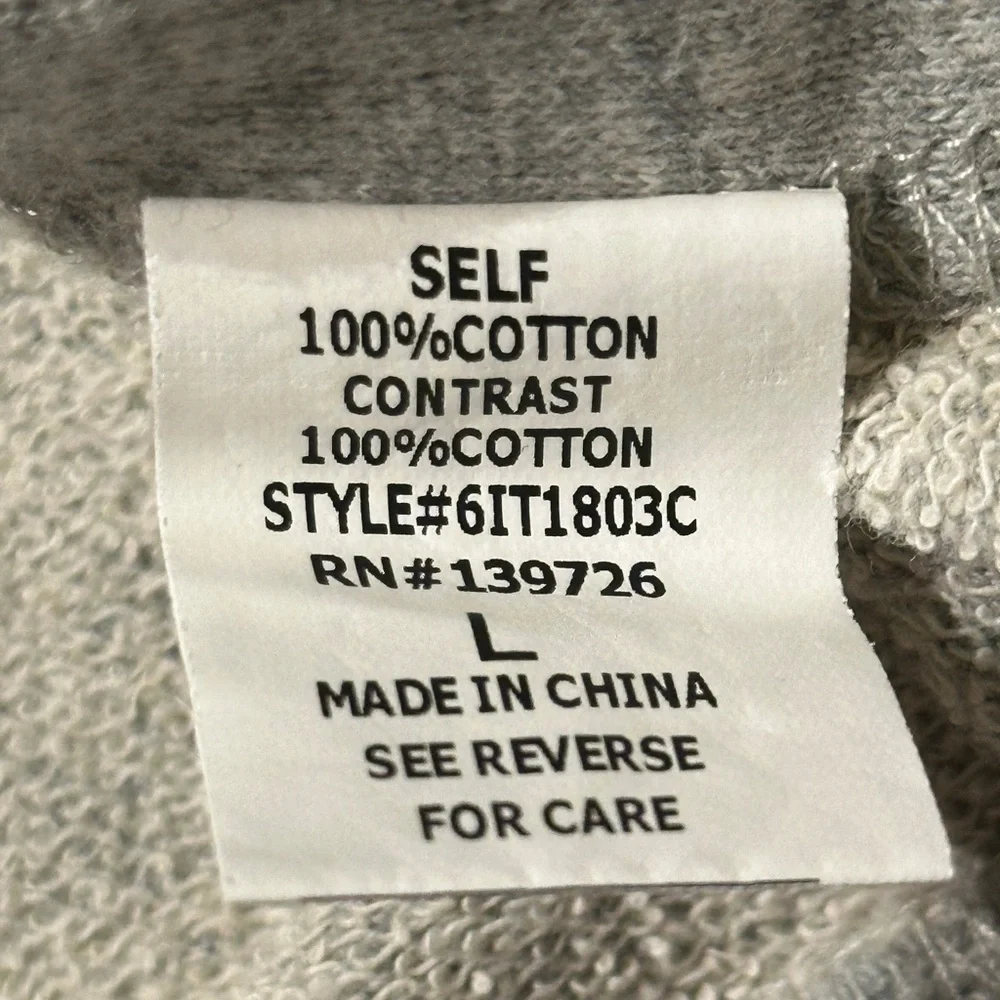 Honey Punch Gray Distressed Sweatshirt Size L - Picture 16 of 17